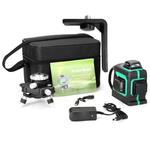 Multifunctional 3D 12 Lines Laser Level Tool Vertical Horizontal Lines with 3° Self-leveling Function with 1.5M 3-Heights Adjustable Alloy Extension Bar
Multifunctional 3D 12 Lines Laser Level Tool Vertical Horizontal Lines with 3° Self-leveling Function with 1.5M 3-Heights Adjustable Alloy Extension Bar