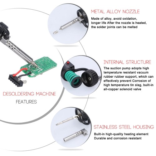 Automatic Portable Electric Solder Tin Sucker Vacuum Soldering Remove Pump Desoldering Machine
Automatic Portable Electric Solder Tin Sucker Vacuum Soldering Remove Pump Desoldering Machine