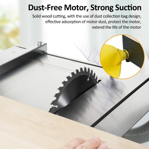 Portable Table Saw 1600W Compact Tablesaw 5000RPM Table Saw w/40T Blade and Safety Switch Dust Collector 90° Vertical Cutting 55mm Cutting Depth
Portable Table Saw 1600W Compact Tablesaw 5000RPM Table Saw w/40T Blade and Safety Switch Dust Collector 90° Vertical Cutting 55mm Cutting Depth