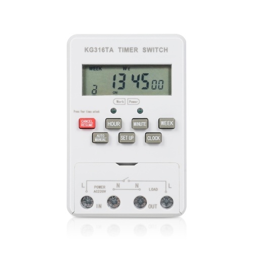 KG316TA 220V Таймерный выключатель Автоматический цифровой таймерный выключатель Микрокомпьютерный переключатель управления временем Программируемый таймерный выключатель Уличные фонари с таймером для световых коробов Оборудование для производства неоновы
KG316TA 220V Таймерный выключатель Автоматический цифровой таймерный выключатель Микрокомпьютерный переключатель управления временем Программируемый таймерный выключатель Уличные фонари с таймером для световых коробов Оборудование для производства неоновы
