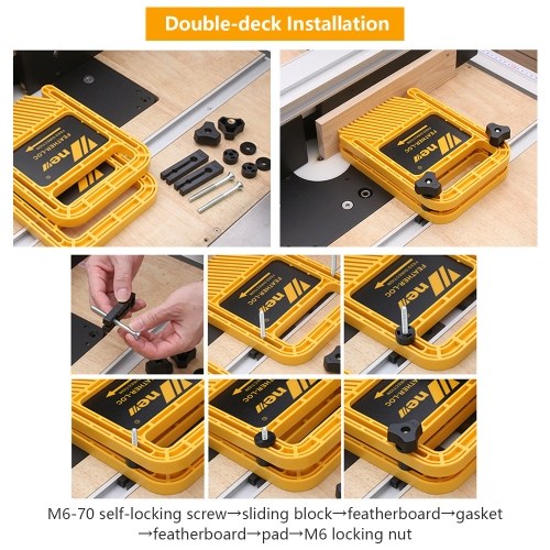 Woodworking Featherboard Wnew Double Featherboards Adjustable Feather Boards Woodworking Table Fence for Table Saws Band Saws Router Tables Fences
Woodworking Featherboard Wnew Double Featherboards Adjustable Feather Boards Woodworking Table Fence for Table Saws Band Saws Router Tables Fences