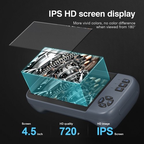 ALS451 Single-Lens 4.5 Inch IPS Display 200W Pixel 720P High Definition Endoscopic Electronic Camera Video Picture Taking IP67 Waterproof Grade with 6 LED lights 5 Meters Line for Pipeline Vehicle Inspection
ALS451 Single-Lens 4.5 Inch IPS Display 200W Pixel 720P High Definition Endoscopic Electronic Camera Video Picture Taking IP67 Waterproof Grade with 6 LED lights 5 Meters Line for Pipeline Vehicle Inspection