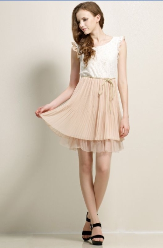 Summer Women Dress Chiffon One-piece Floral Lace Butterfly Sleeve Pleated Skirt Mini Dress Beige
Summer Women Dress Chiffon One-piece Floral Lace Butterfly Sleeve Pleated Skirt Mini Dress Beige