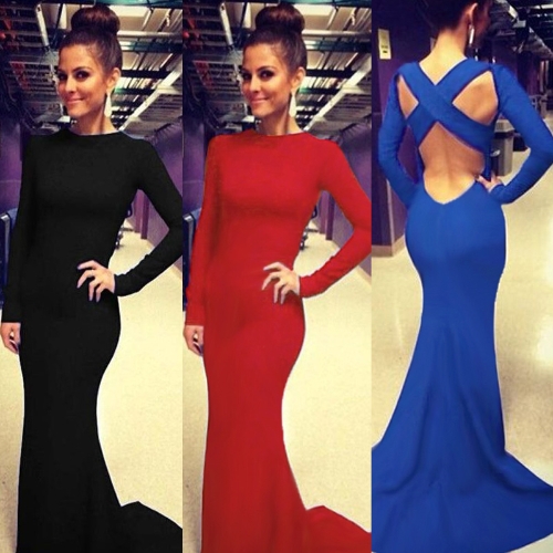 Sexy Women Dress Criss Cross Backless Floor-length Maxi Gown Evening Party Dress Black/Blue/Red
Sexy Women Dress Criss Cross Backless Floor-length Maxi Gown Evening Party Dress Black/Blue/Red