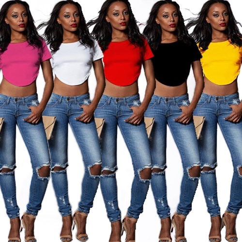 New Sexy Women Crop Top Open Backless O Neck Short Sleeve Irregular Hem Camisole Casual T-Shirt
New Sexy Women Crop Top Open Backless O Neck Short Sleeve Irregular Hem Camisole Casual T-Shirt