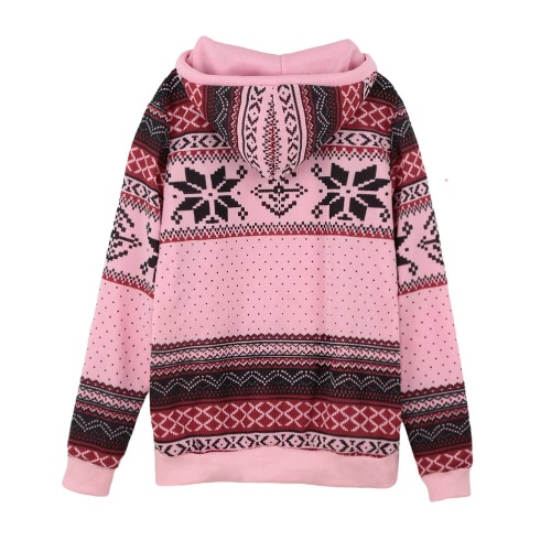 Women Hoodie Snowflake Print Long Sleeve Pullover Christmas Sweatshirt Sportwear White/Pink/Green
Women Hoodie Snowflake Print Long Sleeve Pullover Christmas Sweatshirt Sportwear White/Pink/Green