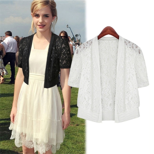 Women Lace Cardigan Open Front Short Sleeve Hollow Out Casual Office Beach Top Short Outerwear Women Lace Cardigan Open Front Short Sleeve Hollow Out Casual Office Beach Top Short Outerwear