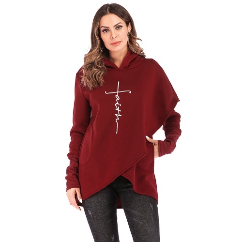 Fashion Women Hoodie Faith Letter Print Asymmetric Casual Loose Coat Pullover Sweatshirts Hooded Tops
Fashion Women Hoodie Faith Letter Print Asymmetric Casual Loose Coat Pullover Sweatshirts Hooded Tops