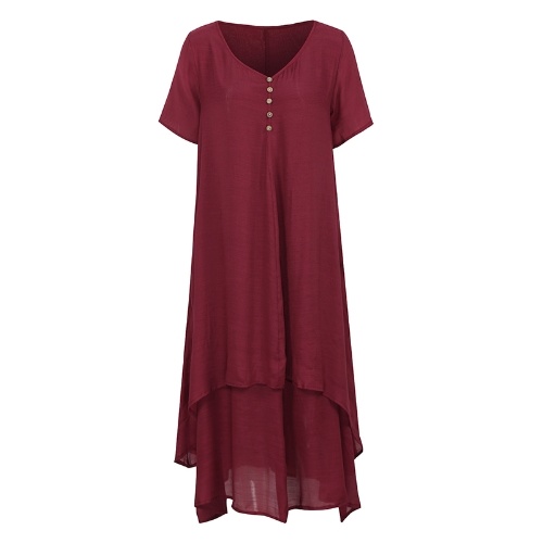 New Fashion Women Casual Loose Dress Solid Color Short Sleeve Boho Summer Long Maxi Dress
New Fashion Women Casual Loose Dress Solid Color Short Sleeve Boho Summer Long Maxi Dress