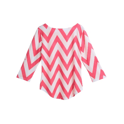 New Women Autumn Striped T-Shirt Chevron Print Three Quarter Rolled Sleeve Pocket Asymmetric Hem Casual Top Pink
New Women Autumn Striped T-Shirt Chevron Print Three Quarter Rolled Sleeve Pocket Asymmetric Hem Casual Top Pink