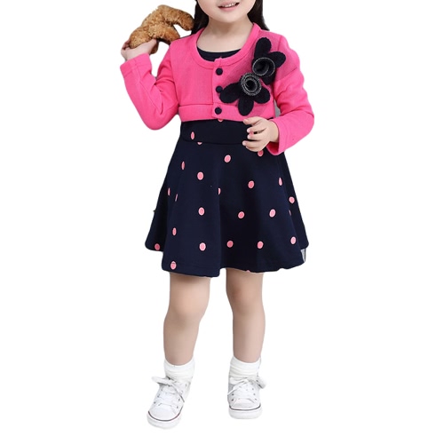 New Sweet Baby Kids Girl Dress Floral Embroidery Button Front Dot Print Splice Long Sleeve Cute Princess Dress Watermelon Red/Rose/Pink
New Sweet Baby Kids Girl Dress Floral Embroidery Button Front Dot Print Splice Long Sleeve Cute Princess Dress Watermelon Red/Rose/Pink