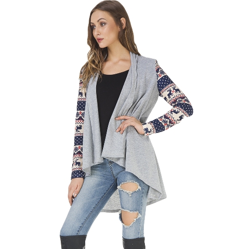 New Winter Christmas Long Sleeve Coat Cardigan Open Front Snow Deer Print Splice Casual Outerwear
New Winter Christmas Long Sleeve Coat Cardigan Open Front Snow Deer Print Splice Casual Outerwear