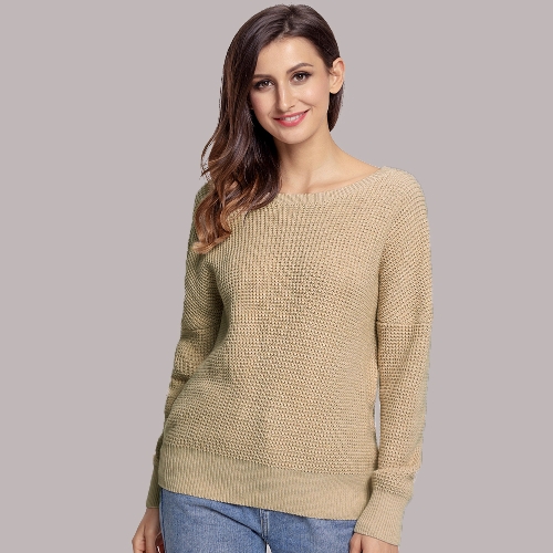 Women Knitted Loose Sweater Solid V Back Bandage Cross Over Hollow Out Long Sleeve Casual Jumper
Women Knitted Loose Sweater Solid V Back Bandage Cross Over Hollow Out Long Sleeve Casual Jumper