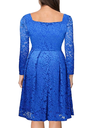 Women Floral Lace Dress Long Sleeves Slash Neck A-Line Side Zipper Plus Size Evening Wedding Party Dress
Women Floral Lace Dress Long Sleeves Slash Neck A-Line Side Zipper Plus Size Evening Wedding Party Dress