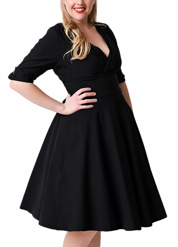 Сексуальные женщины V Шея Твердые Стройный Ruched Элегантный вечер Swing Skater Dress
Сексуальные женщины V Шея Твердые Стройный Ruched Элегантный вечер Swing Skater Dress
