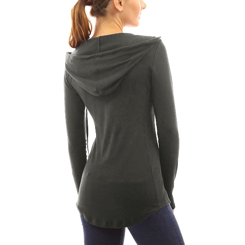 New Fashion Autumn Women Hooded T-shirt Drawstring Front Pocket Long Sleeves Tees Pullover Top
New Fashion Autumn Women Hooded T-shirt Drawstring Front Pocket Long Sleeves Tees Pullover Top
