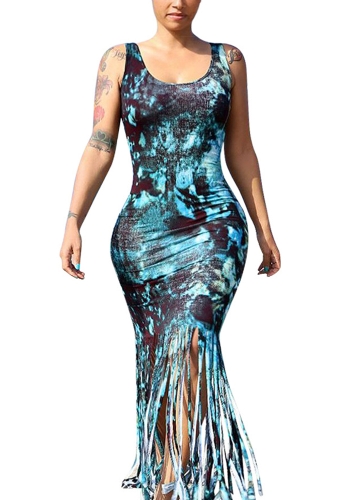Sexy Women Bodycon Maxi Long Dress Sleeveless Tassel Gradient O-Neck Beach Casual Slim Dresses
Sexy Women Bodycon Maxi Long Dress Sleeveless Tassel Gradient O-Neck Beach Casual Slim Dresses