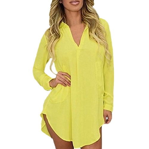 Fashion Women Spring Shirt Long Sleeve Turn-down Collar Asymmetric Solid Casual Loose Top Blouse
Fashion Women Spring Shirt Long Sleeve Turn-down Collar Asymmetric Solid Casual Loose Top Blouse
