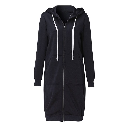 New Fashion Women Hoodie Long Hooded Sweatshirts Coat Casual Pockets Zipper Solid Outerwear Jacket
New Fashion Women Hoodie Long Hooded Sweatshirts Coat Casual Pockets Zipper Solid Outerwear Jacket