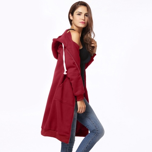 New Fashion Women Hoodie Long Hooded Sweatshirts Coat Casual Pockets Zipper Solid Outerwear Jacket
New Fashion Women Hoodie Long Hooded Sweatshirts Coat Casual Pockets Zipper Solid Outerwear Jacket
