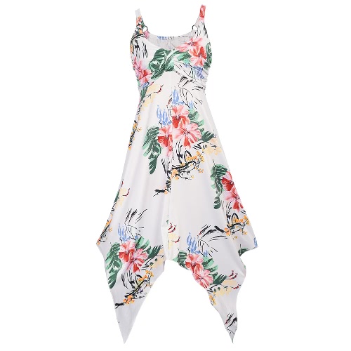 Women Printed Dress Sleeveless Asymmetrical Hem Ruched Front V-Neck High Waist A-Line Stretch Party Dress
Women Printed Dress Sleeveless Asymmetrical Hem Ruched Front V-Neck High Waist A-Line Stretch Party Dress