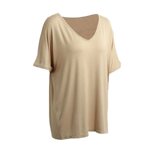 Korean Fashion Women Summer Basic T-shirt V Neck Short Sleeve Solid Color Casual Loose Plus Size Top Tee
Korean Fashion Women Summer Basic T-shirt V Neck Short Sleeve Solid Color Casual Loose Plus Size Top Tee
