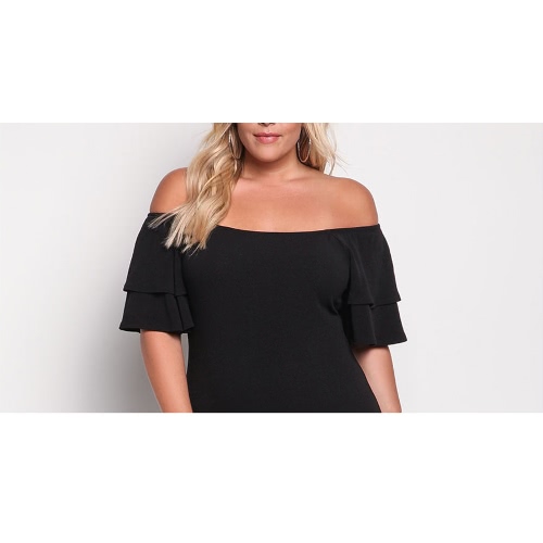 Sexy Women Plus Size Slash Neck Bodycon Dress Off Shoulder Ruffle Sleeve Side Lace Up Bandage Party Dress
Sexy Women Plus Size Slash Neck Bodycon Dress Off Shoulder Ruffle Sleeve Side Lace Up Bandage Party Dress