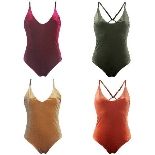 New Women Velvet One Piece Swimsuit Swimwear Cross Strap Bathing Suit Beachwear Backless Monokini
New Women Velvet One Piece Swimsuit Swimwear Cross Strap Bathing Suit Beachwear Backless Monokini
