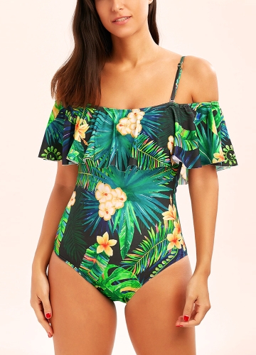 Сексуальные женщины Цветочная печать Strappy One Piece Ruffle Trim Padding Swimwear
Сексуальные женщины Цветочная печать Strappy One Piece Ruffle Trim Padding Swimwear