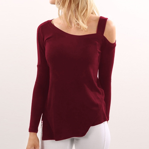 Fashion Women Knitted Pullover One Shoulder Long Sleeve Asymmetric Hem Knitwear Tops
Fashion Women Knitted Pullover One Shoulder Long Sleeve Asymmetric Hem Knitwear Tops