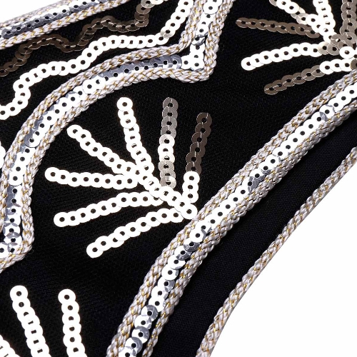 Sexy Women Sequin Dress Tassel Fringe V-Neck 1920s Flapper Bodycon Party Dress Retro Midi Dress Black/Gold
Sexy Women Sequin Dress Tassel Fringe V-Neck 1920s Flapper Bodycon Party Dress Retro Midi Dress Black/Gold