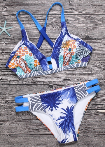 Sexy Women Brazilian Bikini Set Swimsuit Printed Swimwear Cut Out Bandage Padded Beach Wear Bathing Suit
Sexy Women Brazilian Bikini Set Swimsuit Printed Swimwear Cut Out Bandage Padded Beach Wear Bathing Suit