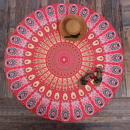 Women Round Beach Towel Bohemian Printed Tapestry Throw Yoga Mat Picnic Blanket Bathing Suit
Women Round Beach Towel Bohemian Printed Tapestry Throw Yoga Mat Picnic Blanket Bathing Suit