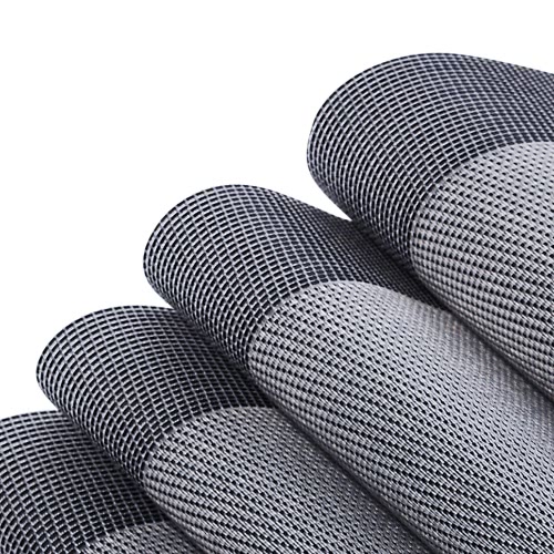 12 * 18 inches PVC Heat-resistant Woven Placemat Stain-resistant Anti-skid Washable Dining Table Mats Placemats--Set of 4 Black Grey
12 * 18 inches PVC Heat-resistant Woven Placemat Stain-resistant Anti-skid Washable Dining Table Mats Placemats--Set of 4 Black Grey