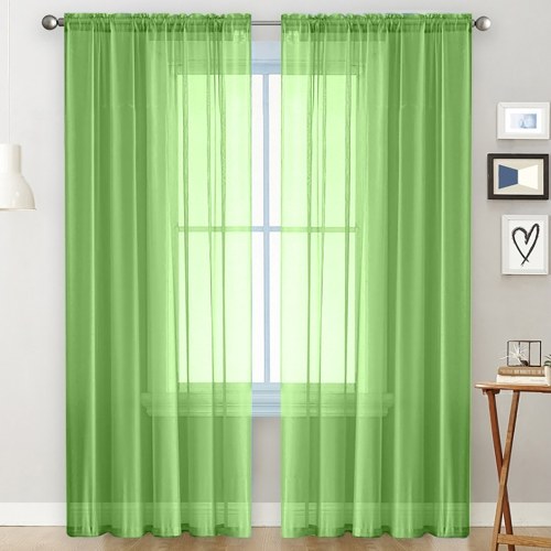 Sheer Curtains Living Room Rod Pocket Window Curtain Panels Green (39''Wx51''L,2 Panels)
Sheer Curtains Living Room Rod Pocket Window Curtain Panels Green (39''Wx51''L,2 Panels)