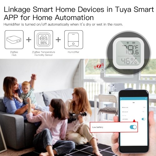 ZigBee Smart Hygrometer Thermometer Indoor Temperature and Humidity Sensor with App Control Large LCD Display Home Remote Monitor Data Log Review DIY Intelligent Linkage
ZigBee Smart Hygrometer Thermometer Indoor Temperature and Humidity Sensor with App Control Large LCD Display Home Remote Monitor Data Log Review DIY Intelligent Linkage