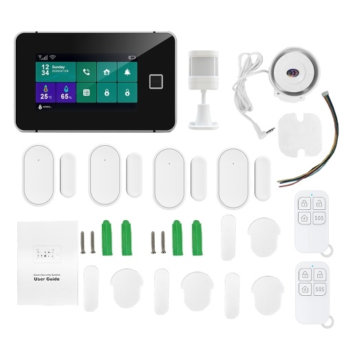 4G WiFi TY Wireless Home Alarm System 4.3-inch Full Touch Screen Alarm Panel with Fingerprint Unlocking SOS Anti-theft Alarm Temperature and Humidity Wireless Alarm System for Home Security
4G WiFi TY Wireless Home Alarm System 4.3-inch Full Touch Screen Alarm Panel with Fingerprint Unlocking SOS Anti-theft Alarm Temperature and Humidity Wireless Alarm System for Home Security