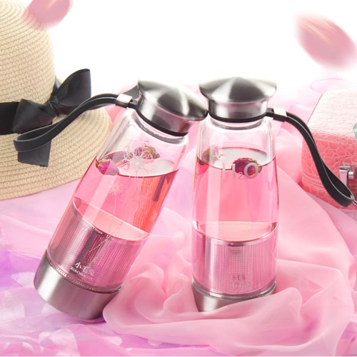 400ml Portable Water Cup Bottle Environmental High Borosilicate Glass Removable Stainless Steel Bottom Filter
400ml Portable Water Cup Bottle Environmental High Borosilicate Glass Removable Stainless Steel Bottom Filter