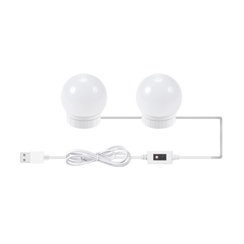 

2 PCS LED Makeup Mirror Lights Smart Sensor Control Vanity Mirror Lights Bathroom Mirror Light with 1.5m USB Cable LED Strip Lights