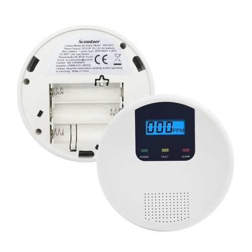 

Carbon Monoxide Detector LCD Display Screen Battery Powered Carbon Monoxide Alarm Detector Monitor Low Power Consumption Sound Light Alarm Sensor LED Indicator Light for Home Kitchen Restaurant Hotel Office