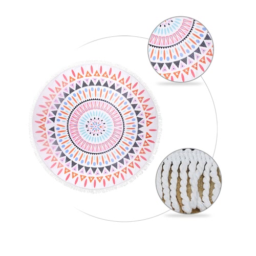 150cm Diameter Round Indian Mandala Beach Towel Wall Hanging Tapestry Mat Picnic Blanket Beach Shawl with Fringe Tassels for Holiday Travel
150cm Diameter Round Indian Mandala Beach Towel Wall Hanging Tapestry Mat Picnic Blanket Beach Shawl with Fringe Tassels for Holiday Travel