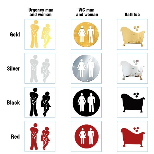 Convenient 3D Toilet WC Man and Woman Mirror Wall Sticker DIY PET Home Removable Decoration Stickers
Convenient 3D Toilet WC Man and Woman Mirror Wall Sticker DIY PET Home Removable Decoration Stickers
