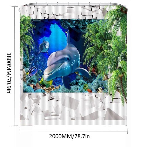 Simulation 3D Seaview Natural Scenery Waterproof Shower Curtain Drapes of Bathroom Toilet with Hooks
Simulation 3D Seaview Natural Scenery Waterproof Shower Curtain Drapes of Bathroom Toilet with Hooks