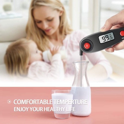 Instant Read Meat Thermometer Barbecue Thermometer with Backlight LCD Foldaway Probe Auto-off Back Magnet Memory Function
Instant Read Meat Thermometer Barbecue Thermometer with Backlight LCD Foldaway Probe Auto-off Back Magnet Memory Function