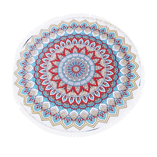 150cm Diameter Round Indian Mandala Beach Towel Wall Hanging Tapestry Mat Picnic Blanket Beach Shawl with Fringe Tassels for Holiday Travel 150cm Diameter Round Indian Mandala Beach Towel Wall Hanging Tapestry Mat Picnic Blanket Beach Shawl with Fringe Tassels for Holiday Travel