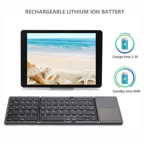 Foldable BT Wireless Keyboard Pocket Size Portable Mini BT Wireless Keyboard with Touchpad for Android, Windows, PC, Tablet
Foldable BT Wireless Keyboard Pocket Size Portable Mini BT Wireless Keyboard with Touchpad for Android, Windows, PC, Tablet