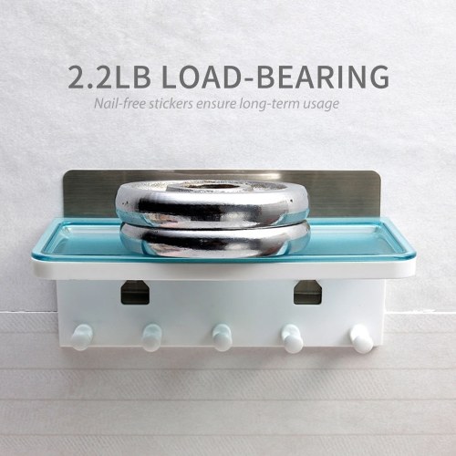Entryway Wall Shelf with Hooks Wall Mounted Hanging Shelf No Drilling Hook Rack Storage Basket Kitchen Storage Rack Shelf Shower Organizer for Hallway Bathroom Living Room Bedroom
Entryway Wall Shelf with Hooks Wall Mounted Hanging Shelf No Drilling Hook Rack Storage Basket Kitchen Storage Rack Shelf Shower Organizer for Hallway Bathroom Living Room Bedroom