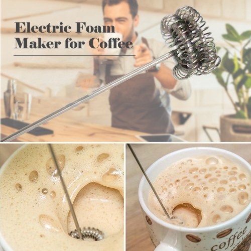 

Electric Milk Frother Automatic Milk Foam Maker for Coffee Matcha Stainless Steel Whisk USB Powered Rechargeable Foam Maker Egg Beater Mini Drink Mixer