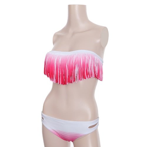 Fashion Sexy Bikini Set Swimwear Swimsuit Beachwear Tassel Fringe Gradient Strapless
Fashion Sexy Bikini Set Swimwear Swimsuit Beachwear Tassel Fringe Gradient Strapless
