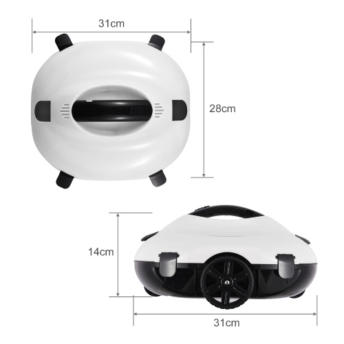 Cordless Robotic Pool Cleaner Pool Vacuum Powerful Suction Slient Operation Lasts 150 Mins with 4 Silicone Scrapers Support Intelligent Route Planing and Self-Parking 2.58L for Above Ground/Inground Pool 861ft².
Cordless Robotic Pool Cleaner Pool Vacuum Powerful Suction Slient Operation Lasts 150 Mins with 4 Silicone Scrapers Support Intelligent Route Planing and Self-Parking 2.58L for Above Ground/Inground Pool 861ft².